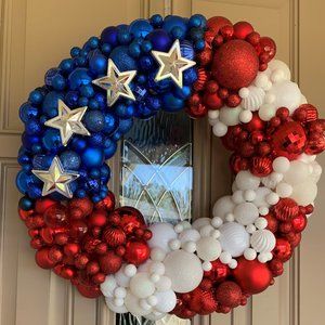 Patriotic American Wreath